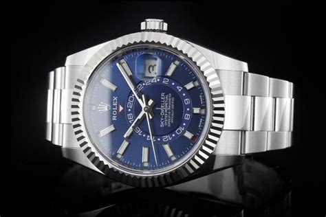 rolex sky dweller blaues zifferblatt|rolex sky dweller oyster bracelet.